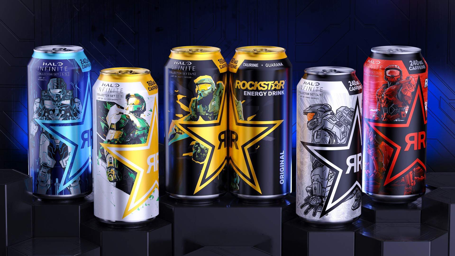 Xbox and Rockstar Energy Drink Unveil Artist-Series Cans Inspired by Halo Infinite